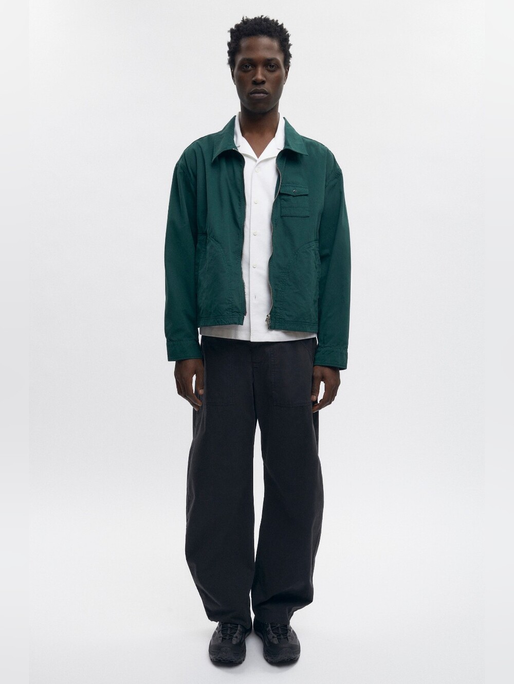 KOTN Tefnut Men's Lightweight Zip Jacket In Sycamore Green